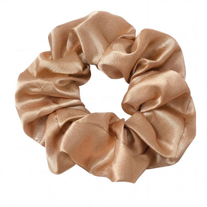 Soft Stretch Latte Satin Scrunchie